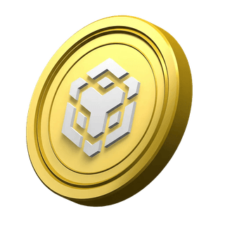 Moneta Binance BNB decorativa nella sezione dedicata alla fiducia della community