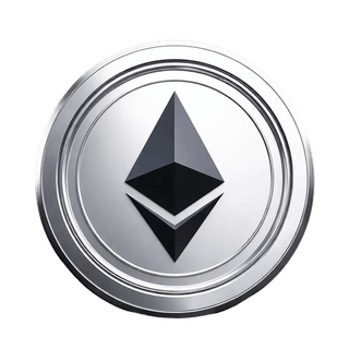 Grafico decorativo con l'elemento fluttuante della criptovaluta Ethereum ETH